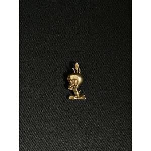 Vintage 1990 Warner Brothers Solid 14kt Yellow Gold Tweety Bird Charm